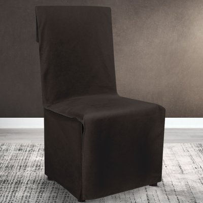 Κάλυμμα Καρέκλας Μονόχρωμο Renas 217 Brown Lino Home
