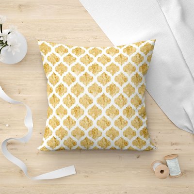 Διακοσμητική Μαξιλαροθήκη Cell 201 Gold Lino Home