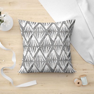 Διακοσμητική Μαξιλαροθήκη Romra 801 Gray Lino Home