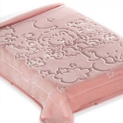 Κουβέρτα Βελουτέ Κούνιας 520 Pink Belpla
