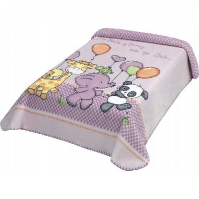 Κουβέρτα Βελουτέ Λίκνου 636 Lila Belpla