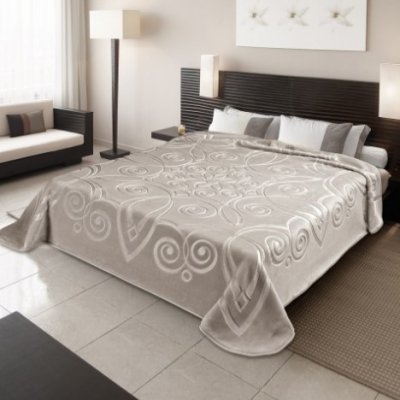 Κουβέρτα Βελουτέ Υπέρδιπλη Ster 516 Taupe Belpla