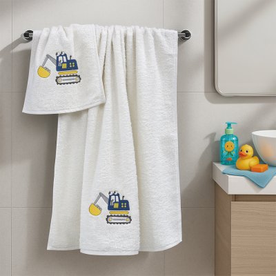 Σετ Πετσέτες Βρεφικές (2τμχ) Trattore White Lino Home