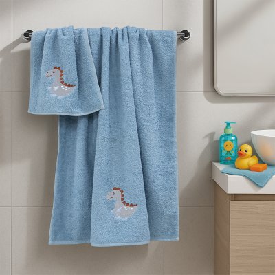 Σετ Πετσέτες Βρεφικές (2τμχ) Lagarto Blue Lino Home