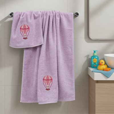 Σετ Πετσέτες Βρεφικές (2τμχ) Paloncino Lilac Lino Home