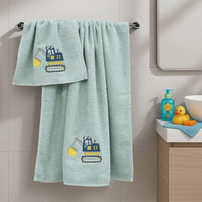 Σετ Πετσέτες Βρεφικές (2τμχ) Trattore Mint Lino Home