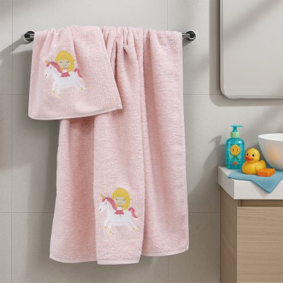 Σετ Πετσέτες Βρεφικές (2τμχ) Corno Pink Lino Home