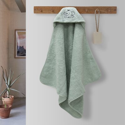 Βρεφική Κάπα Elephantaki Mint Lino Home