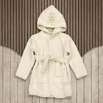 Βρεφικό Μπουρνούζι (4 Ετών) Smiley Sun Ecru Lino Home