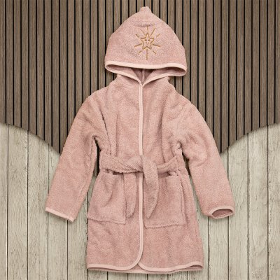 Βρεφικό Μπουρνούζι (4 Ετών) Smiley Sun Pink Lino Home