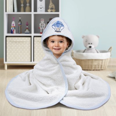 Βρεφική Κάπα Paloncino White/Blue Lino Home