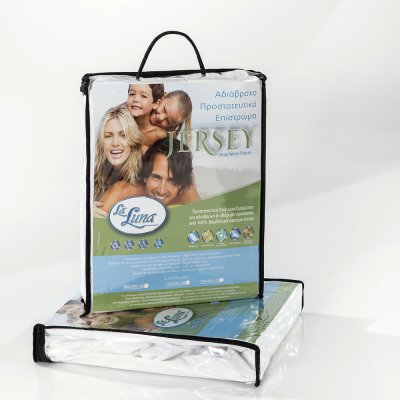 Κάλυμμα Στρώματος Αδιάβροχο Ημίδιπλο (110x200) Jersey La Luna