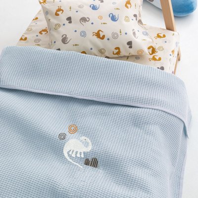 Κουβέρτα Πικέ Λίκνου Candy/2 Blue Palamaiki