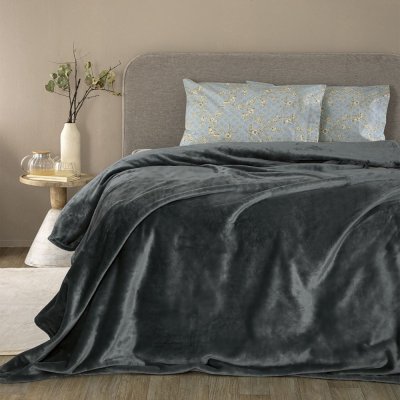 Κουβέρτα Fleece Μονή Lucy Coal Palamaiki