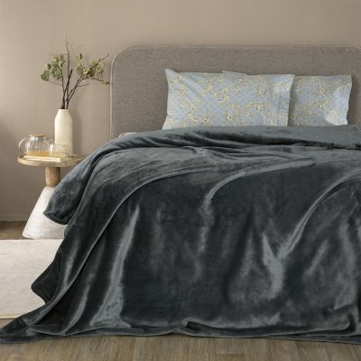 Κουβέρτα Fleece Υπέρδιπλη Lucy Coal Palamaiki