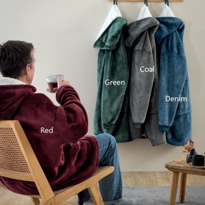 Κουβέρτα Fleece Καναπέ Με Μανίκια Huhu/2 Green Palamaiki