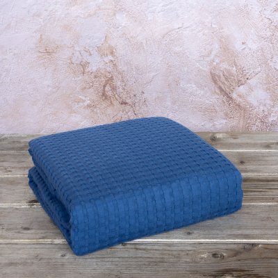 Κουβέρτα Πικέ Υπέρδιπλη Habit Blue Nima Home