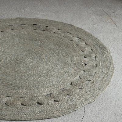 Στρογγυλό Χαλί (R150) Makrame Light Gray Nima Home