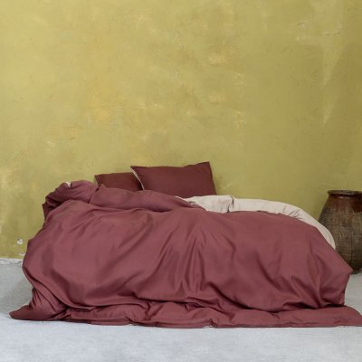 Σετ Παπλωματοθήκη Μονή Abalone Terracotta / Beige Nima Home