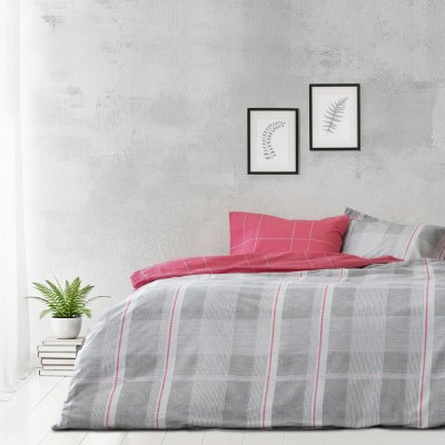 Κουβερλί Υπέρδιπλο Plaid Gray Kocoon