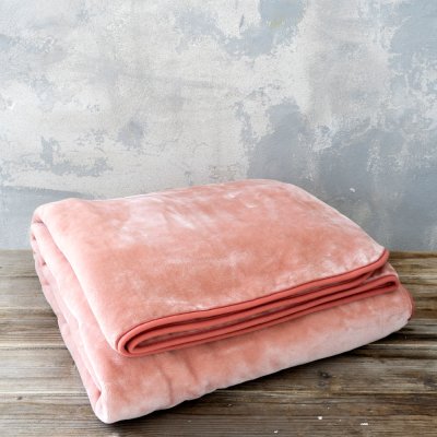 Κουβέρτα Βελουτέ Μονή Coperta Pink Nima Home