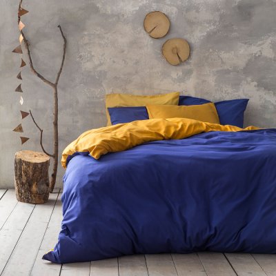 Πάπλωμα Υπέρδιπλο Abalone Blue / Mustard Beige Nima Home