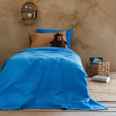 Κουβέρτα Πικέ Μονή Habit Ocean Blue Nima Home