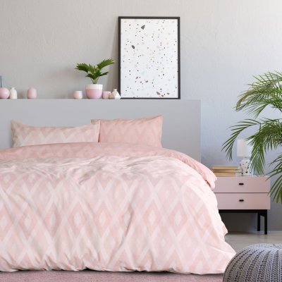 Κουβερλί Υπέρδιπλο Rombus Pink Kocoon