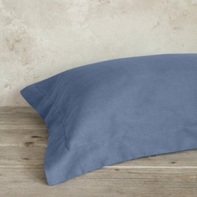 Ζεύγος Μαξιλαροθήκες Superior Satin Shadow Blue Nima Home