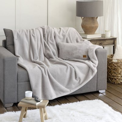 Αντιολισθητικό Ριχτάρι Τριθέσιου (180x300) Snuggle Light Gray Nima Home