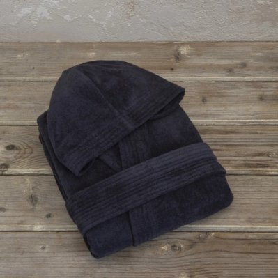 Μπουρνούζι Με Κουκούλα Zen Total Black Nima Home