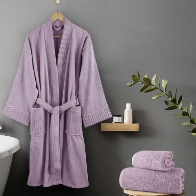 Μπουρνούζι Kimono Velvet Lilac Nima Home