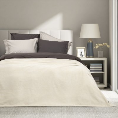 Κουβέρτα Fleece Υπέρδιπλη Alpa Light Beige Nima Home