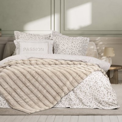 Κουβέρτα Fleece Υπέρδιπλη Carezza Ivory Nima Home