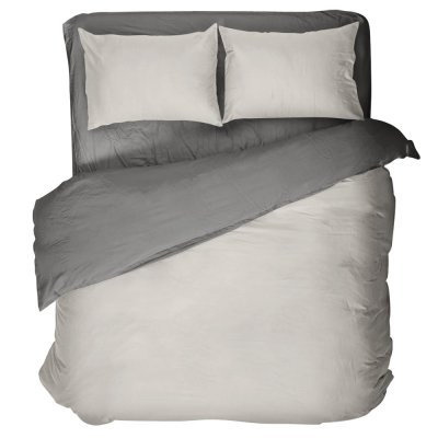 Παπλωματοθήκη Γίγας Colors Oat Beige / Midnight Gray Nima Home