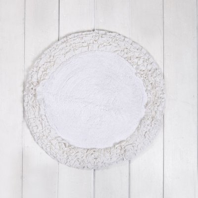 Στρογγυλό Πατάκι Μπάνιου (Ο60) Eden White Nima Home