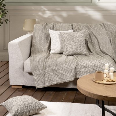 Ριχτάρι Τριθέσιου (180x300) Roselle Taupe Nima Home