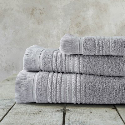 Σετ Πετσέτες Μπάνιου (3τμχ) Allora Gray Nima Home