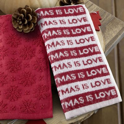 Σετ Χριστουγεννιάτικες Πετσέτες (2τμχ) Chrstimas Love Nima Home