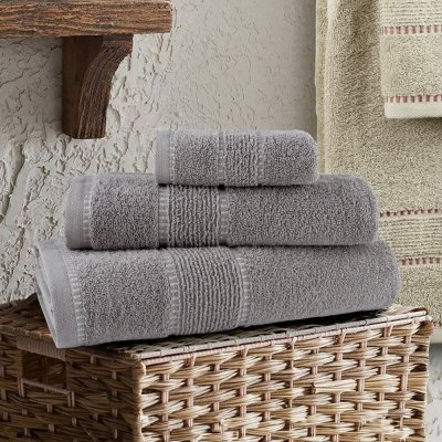 Σετ Πετσέτες Μπάνιου (3τμχ) Pivot Gray Nima Home