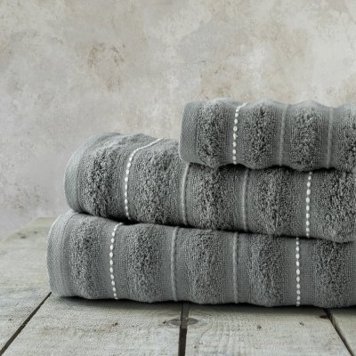 Σετ Πετσέτες Μπάνιου (3τμχ) Aura Dark Gray Nima Home
