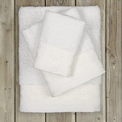 Σετ Πετσέτες Μπάνιου (3τμχ) Amour White Nima Home