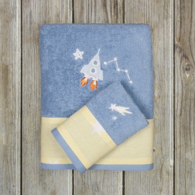 Σετ Πετσέτες Παιδικές (2τμχ) Space Kocoon