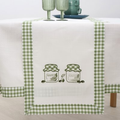 Τραβέρσα Με Κέντημα (40x160) 2219 Green Dimeco