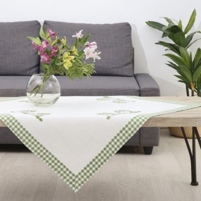 Καρέ Με Κέντημα (90x90) 2219 Green Dimeco