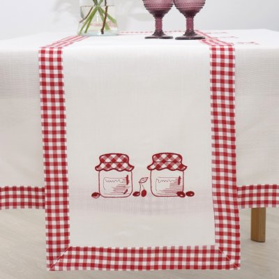 Τραβέρσα Με Κέντημα (40x160) 2219 Red Dimeco