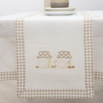 Τραβέρσα Με Κέντημα (40x160) 2219 Beige Dimeco