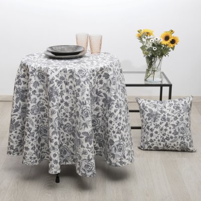 Τραπεζομάντηλο Ροτόντα (O180) Sicily Gray Dimeco