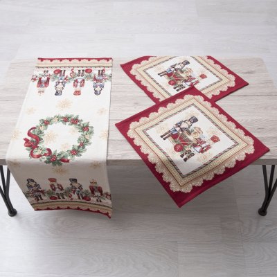 Σετ Χριστουγεννιάτικα Σεμέν + Πετσετάκια (3τμχ) 8945 Red Dimeco