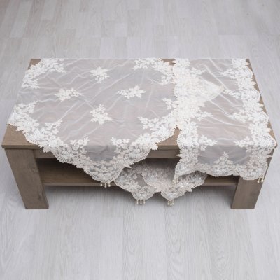 Σετ Σεμέν + Πετσετάκια (3τμχ) 1507 Ecru Dimeco